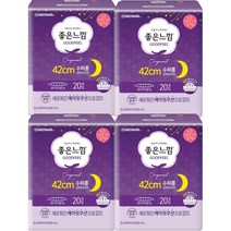 [빠른배송] 유한킴벌리 좋은느낌 수퍼롱 오버나이트 20p, 4개