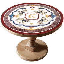 미국식 식탁 매트 커버 원탁보 방수 원형 매트 테이블보 가죽 라운드, 지름 50cm, A