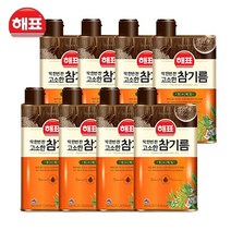 [해표] 딱한번짠 고소한 참기름 500ml, 8개