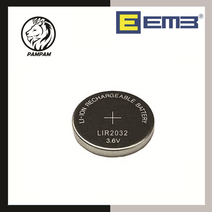 EEMB LIR2032 3.6V 리튬이온 코인전지 (충전용), 1개