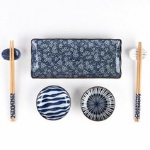 고반 실용적인 청 직사각접시 SET 미니볼 밥그릇 공기 수저받침, 단일속성