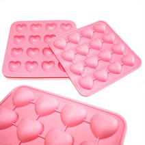 PAMIRE 실리콘 초콜릿몰드 하트 16홀, 크림그린, 1개