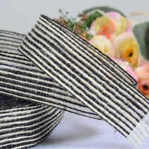 2/5/10M 플라워 화훼 꽃 파티 공예 웨딩 선물 마 황마 삼베 리본, 2M, 블랙