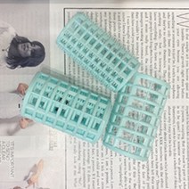봄맞이 샤랄라 헤어롤 헤어그루프 셀프헤어 웨이브 앞머리 뒷머리 옆머리 C컬 S컬 볼륨 물결머리 컬링 벨크로 스크류, 1개, HU143(대)민트 분리형 그루프(2ea1set)