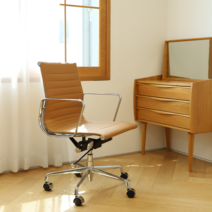 임스 체어 알루미늄 그룹 1인 안락 오피스 사무 모던 센추리 책상 휘게 의자 eames chair, 인조가죽(PU) - 카푸치노