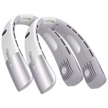 넥밴드 선풍기 6세대 목선풍기 배터리 대용량2000/4000mah 휴대용 미니선풍기DS-009, 퍼플1+1