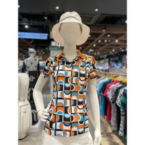 루이까스텔[NC강남] 23S/S LOUIS CASTEL 여성 면 전판 LC패턴 프린트 반팔 카라티셔츠