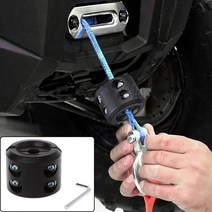 Hot Rubber Universal Saver Stopper Line Rope Hook Vehicle Winch For ATV Durable Guard Cable Stop Com, [01] Black