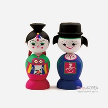 목각혼례인형(대)-신랑신부, 선물포장없음