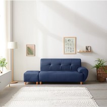 서광퍼니처 로엠 라텍스 3인용쇼파 소파 스툴세트 sk, 로엠 네이비/착석시왼팔/스툴포함/pvc다리