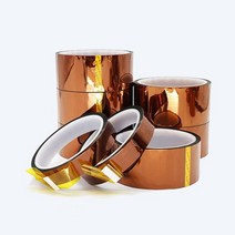 40mm 노란색 투명 필름 내열테이프 절연테이프 캡톤테이프 전자부품 폴리아미드필름 내열실리콘, 캡톤테이프-40mm