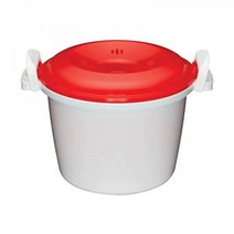 KitchenCraft KCRICECOOK Microwave Rice Cooker and Steamer BPA Free Plastic 1 5 Litre White/Red, Single
