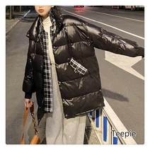티피 여성 심플 쇼트 타입 루즈핏 도톰하다 보온 겨울 패딩 코트