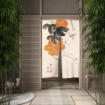 중문커튼 방풍 비닐 커튼 자석형 방한문 중문일본 분할 문 커튼 중국어 잉어 란턴 식물 리넨 코튼 출입구, 70x150cm, 06 CLX00286_03 70x150cm