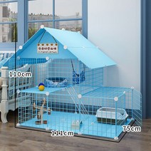 아이리스 고양이 케이지 대형 철장 2단 3단, [111*75*110] 독립적 인 그리드, 패키지 1 (등산 사다리 꾸준한 버튼 고양이의 둥지)
