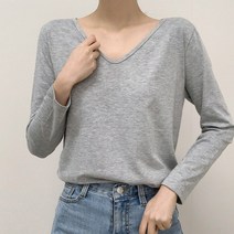 마이시즌 여성 블랑 베이직 브이넥티