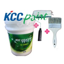 KCC 정품 워터씰 침투성 발수 방수재 18L투명 (적별돌 건물외벽용) 외부타일 침투용(로라 붓포함), 18L, 투명, 1개, 18000ml