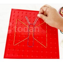 [대진교육] 양면 지오보드 11핀 대 고무줄 포함, 녹색(연두)(사각핀)