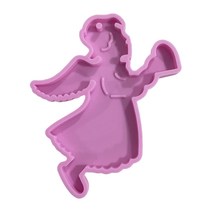 크리스마스 산타 클로스 키 체인 실리콘 몰드 홀 키링 펜던트 수제 금형 발렌타인 데이 선물 보석, 4