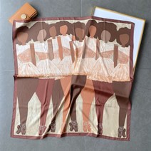 여름 트렌드 아우터 실크 트윌리 명품 스타일 스카프 마름모 히잡