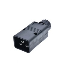 암수 16A 250V CE 구리 IEC320 C19 PDU UPS 전원 콘센트 코드 커넥터 이동식 플러그 소켓, 02 C20 Male plug