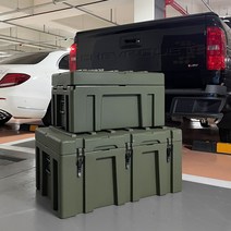 DDCP 미군 밀리터리 감성 캠핑용품 수납가방 렉스박스, 그레이(GREY), 150L(고정홀드 설치형)