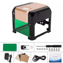 레이저 각인기 소형 조각기 레이져 커팅기 마킹기 3000mw cnc 데스크탑 조각 기계, 금, 미국 플러그