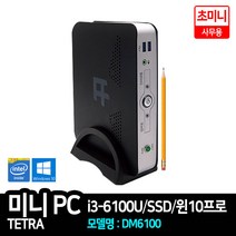 인텔 미니 PC TETRA-DM i3-6100U SSD장착 윈10 프로, DM6100_8120