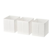 이케아 SKUBB 수납함 화이트 중 101.863.90, 3개입