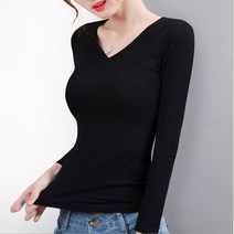디에프 여성 여자 포근기모 베이직 티셔츠 긴팔 따뜻한 데일리코디