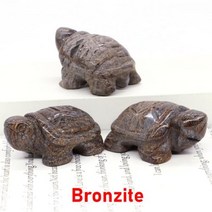 고급 벼루 돌벼루 서예용품 단계연 동상 홈 풍수 장식 액세서리 천연 돌 영기 동물 그림 수족관 치유 크리스탈 조각, Bronzite+1pcs