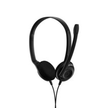 Sennheiser PC 5 챗 - 인터넷 통신 E-러닝 및 게임용 헤드셋 - 소음 제거 마이크 캐주얼 게임 경량 높은 편안함 미니멀리즘 블랙, 기본