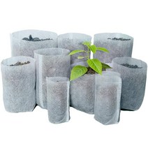 식물재배기 시티팜 100 개 다른 크기 모 종 식물 성장 가방 생 분해성 부직포 보육 패브릭 냄비, 01 7x9cm (100개)