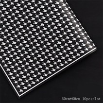 패션 크래프트 종이 트위드 영국 양면 방수 포장지 수제 선물 가게 재료 10 장, 검정색