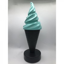 60cm 아이스크림 LED 모형 장식 입간판 소품 업소용 스탠드, 블랙 그린 커버(싱글 그린 라이