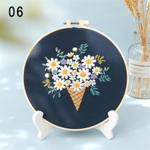 십자수패키지 보석 해바라기 액자 프랑스DIY 크로스 스티치 키트 꽃 식물 패턴 스탬프 자수 스타터 키트 공, 21 6, 1개