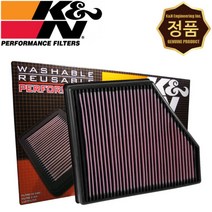 K&N KN 쉐보레 카마로 SS 6.2 V8 (16년-19년) 순정형 흡기 에어필터 33-5047
