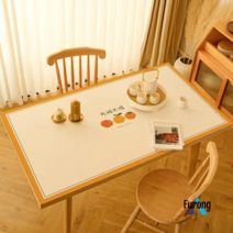 완전방수 가죽 식탁보 테이블보, 80*130cm, 감