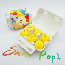 스마일 팝 ver.1 계란골프공 6구 2피스 무광 비비드 컬러볼 골프공 인쇄 선물, 초록(GREEN)