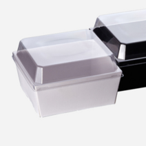 서비스팩용기 SL-P14-6 종이/PET 용기+뚜껑 50세트 970ml [샐러드 샌드위치 베이커리 델리 햄버거 정사각(대) 포장용기 배달용기 등], SL-P14-6(백색)