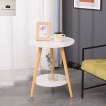 소파 사이드 테이블 모던 작은 원형 테이블 유럽식 노트북 티테이블 노트북 모션데스크 가리모쿠 칸다트, 72, 화이트 50