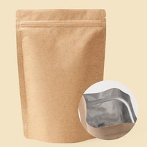 스탠딩 지퍼백 크라프트 은박 강화 코팅 파우치 10p 스탠드 원두 봉투 소분 포장 선물, 우리지퍼백 (크라프트 대 10p)