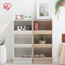 아이리스 웨이브 우드 3단 서랍장/수납장/서랍장/책장 KSB-3S, 색상:오프화이트