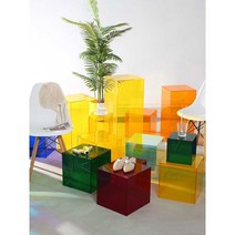 디스플레이 테이블 진열 소품 스튜디오 옷가게 장식, 암적색 20x20x20cm