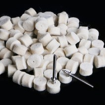 100Pcs 양모 펠트 연마 버핑 패드 13mm + 2 휠 용 섕크