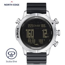 NORTH EDGE 잠수 시계 스포츠 시계 나침반 스마트와치 온도계 기압 AQUA