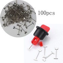 건설 도구 실노 천을 마 상자 홀더100pcs 1.5mm 교체 강철 바늘 바닥 벽 타일 레벨링 시스템 레벨러 교체 가능한 핀 타일링 건설 도구, 협력사