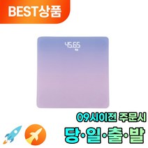 온도 측정 파스텔 LED 정밀 체중계 퍼플 1개