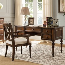 고급 원목 엔틱 서재 책상 마호가니 서랍 레트로 1인, 1.2m 5단 서랍 책상