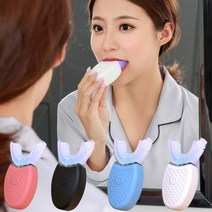 효과 전동 U형 칫솔 고주파 미백 초음파 자동양치, 8-15세 어린이_화이트